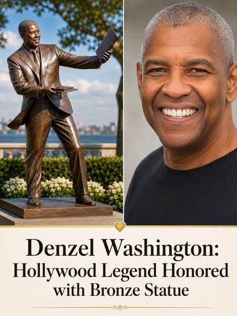 Why Denzel Washington’s New Bronze Statue Has Fans in Tears