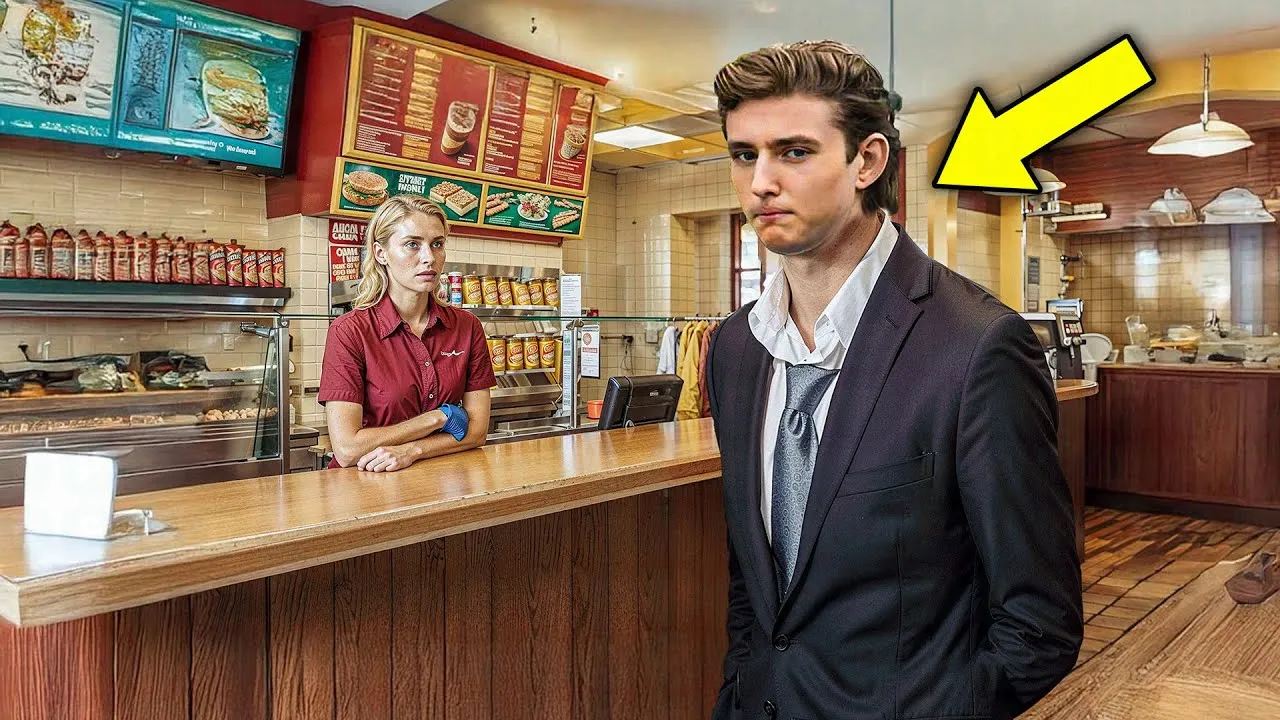 Barron Trump va a pedir comida en Taco Bell y se detiene en seco cuando escucha a dos chicos susurrar ESTO